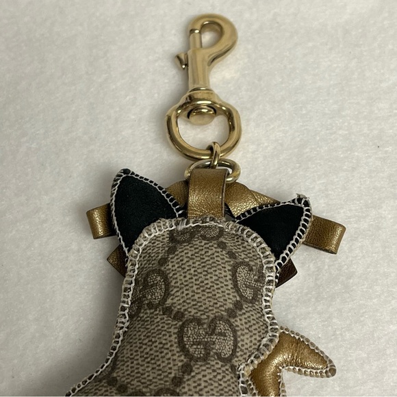 GUCCI FRENCH BULLDOG KEYCHAIN Leroy Guccioli Dog Frenchie Monogram Charm - Picture 6 of 15